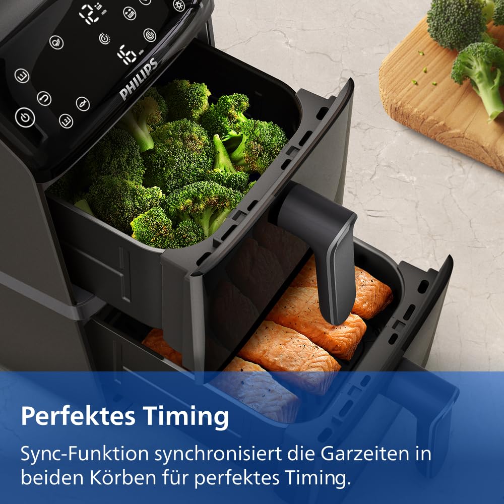 Philips Airfryer 4000 Series Dual Basket 10L