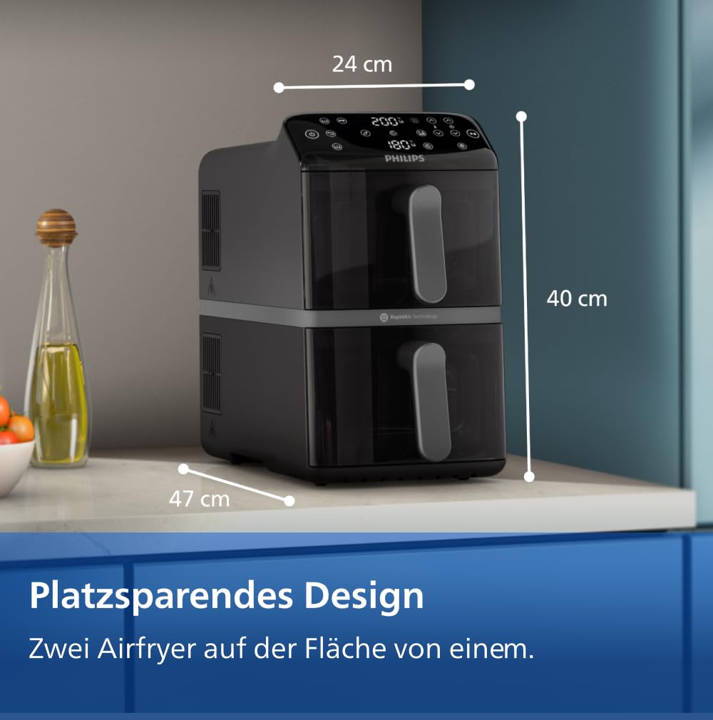 Philips Airfryer 4000 Series Dual Basket 10L