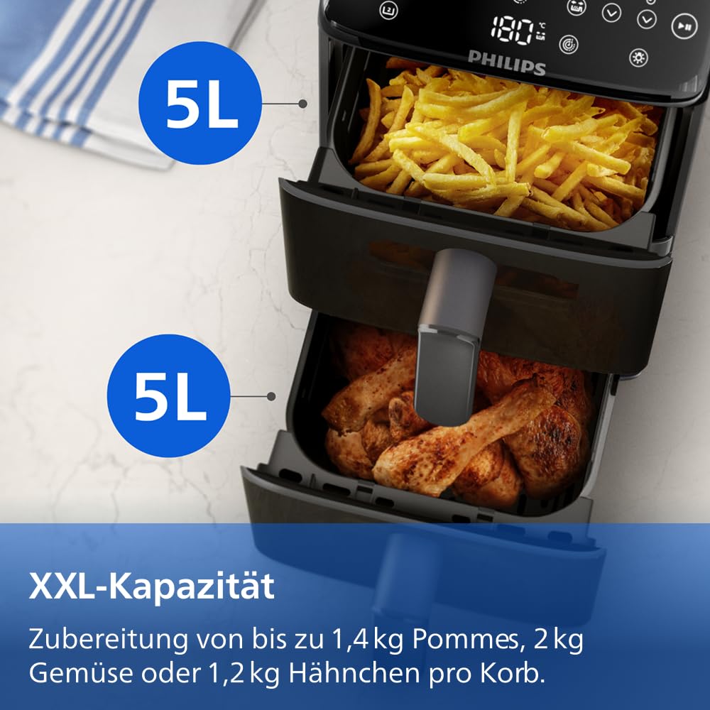Philips Airfryer 4000 Series Dual Basket 10L