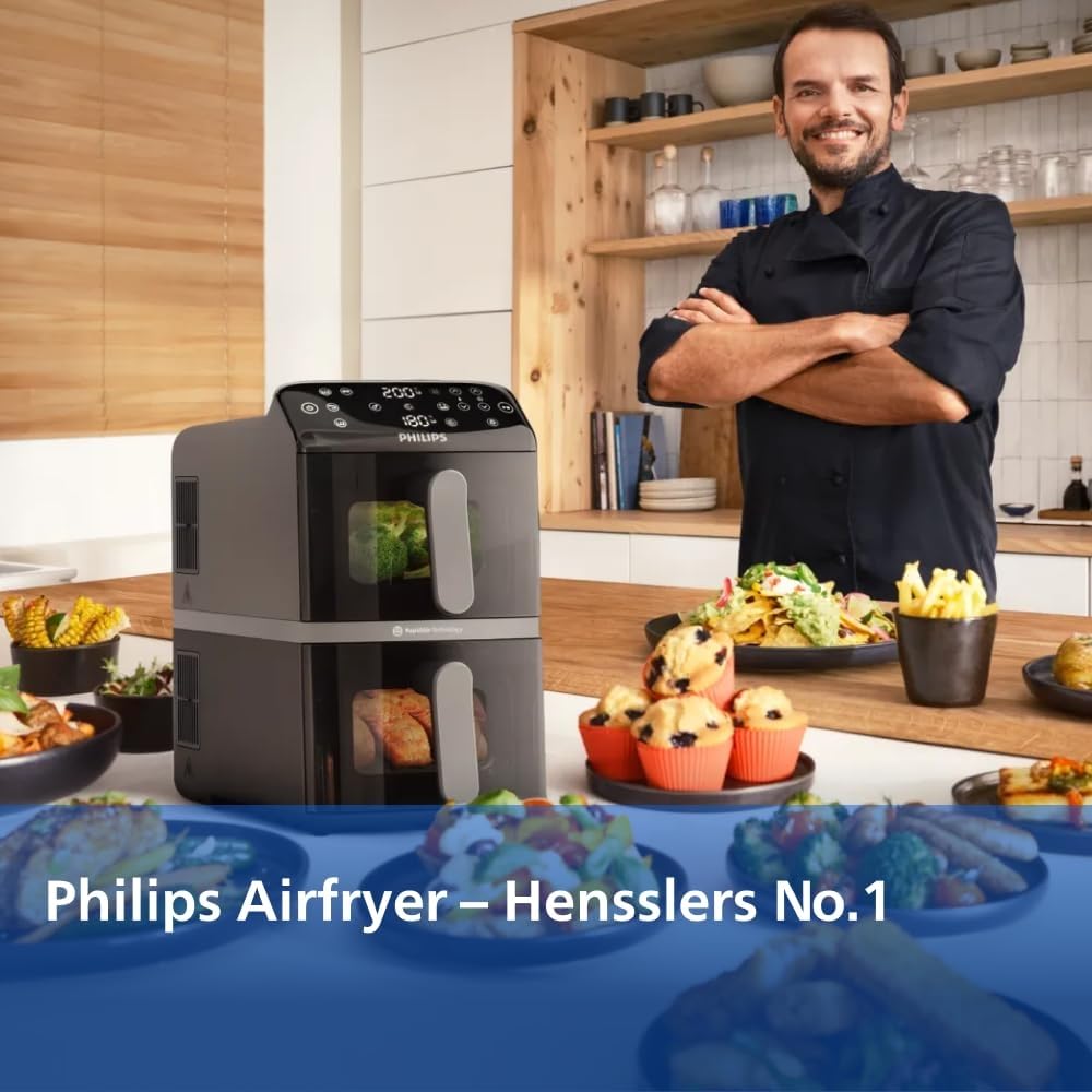 Philips Airfryer 4000 Series Dual Basket 10L