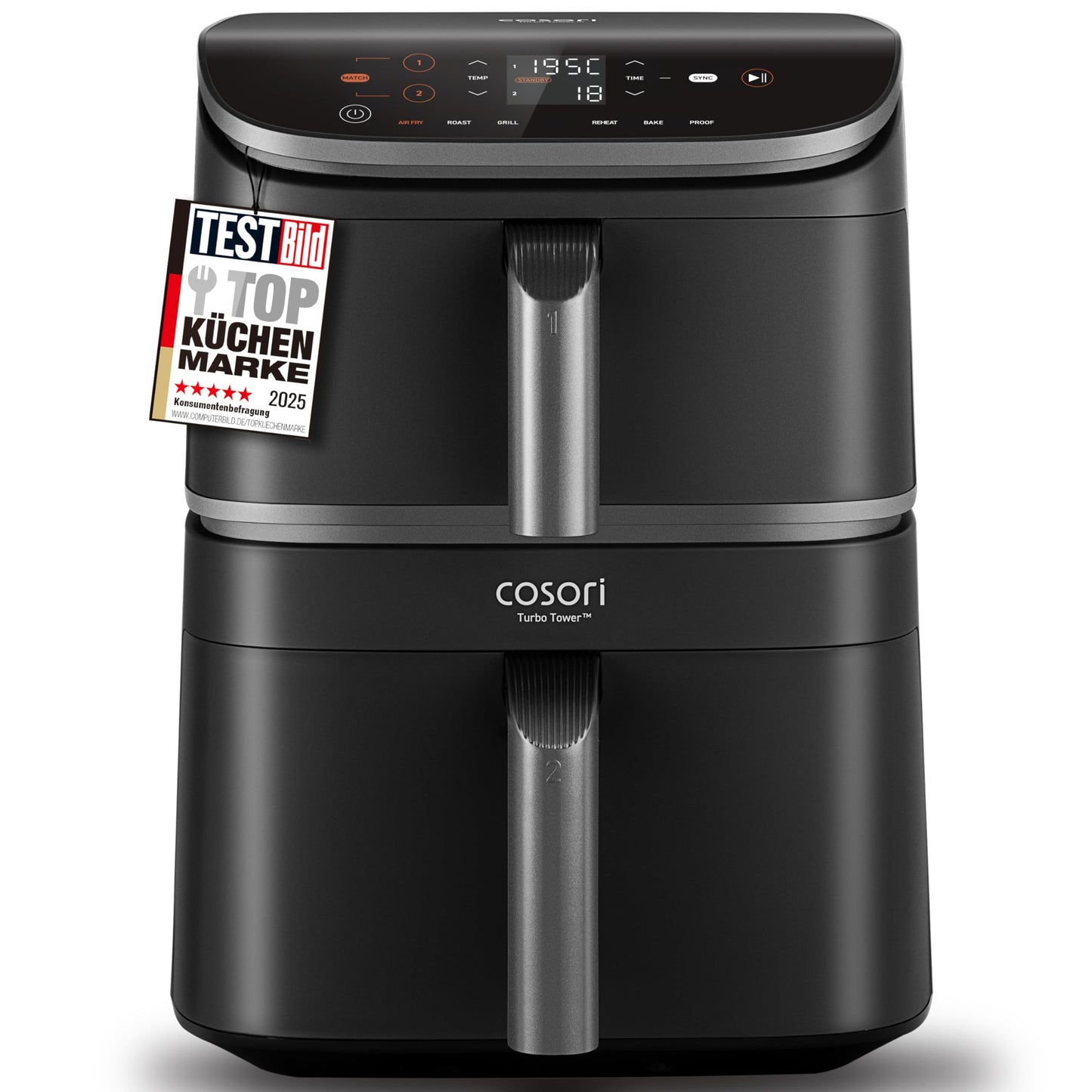 COSORI Heißluftfritteuse 2 Kammern 10.8L
