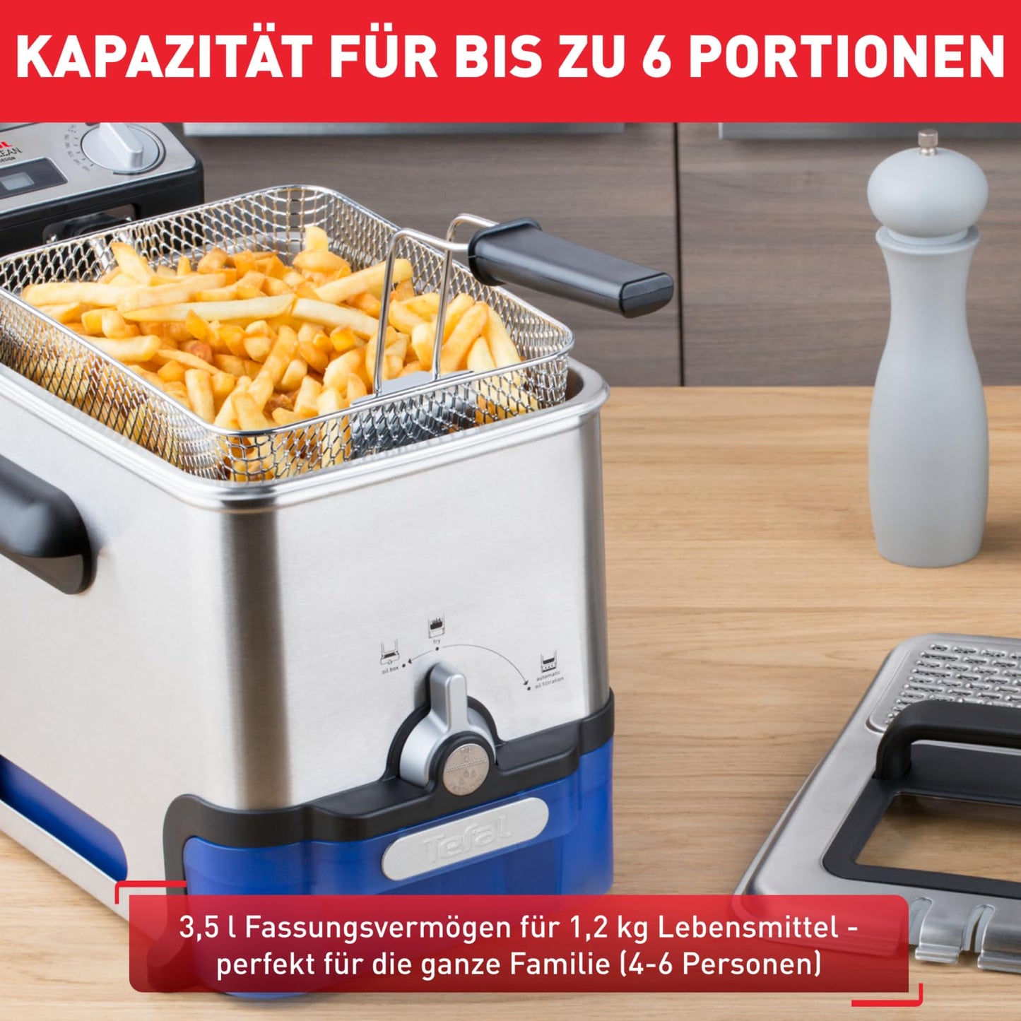 Tefal Oleoclean Pro Fritteuse 3.5L Edelstahl