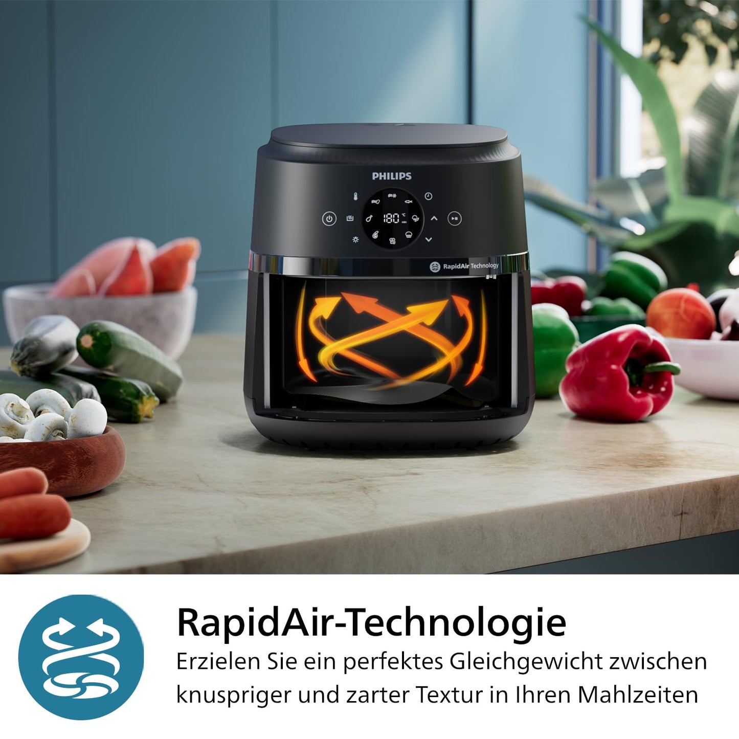Philips Airfryer 6.2L mit Sichtfenster NA230/00