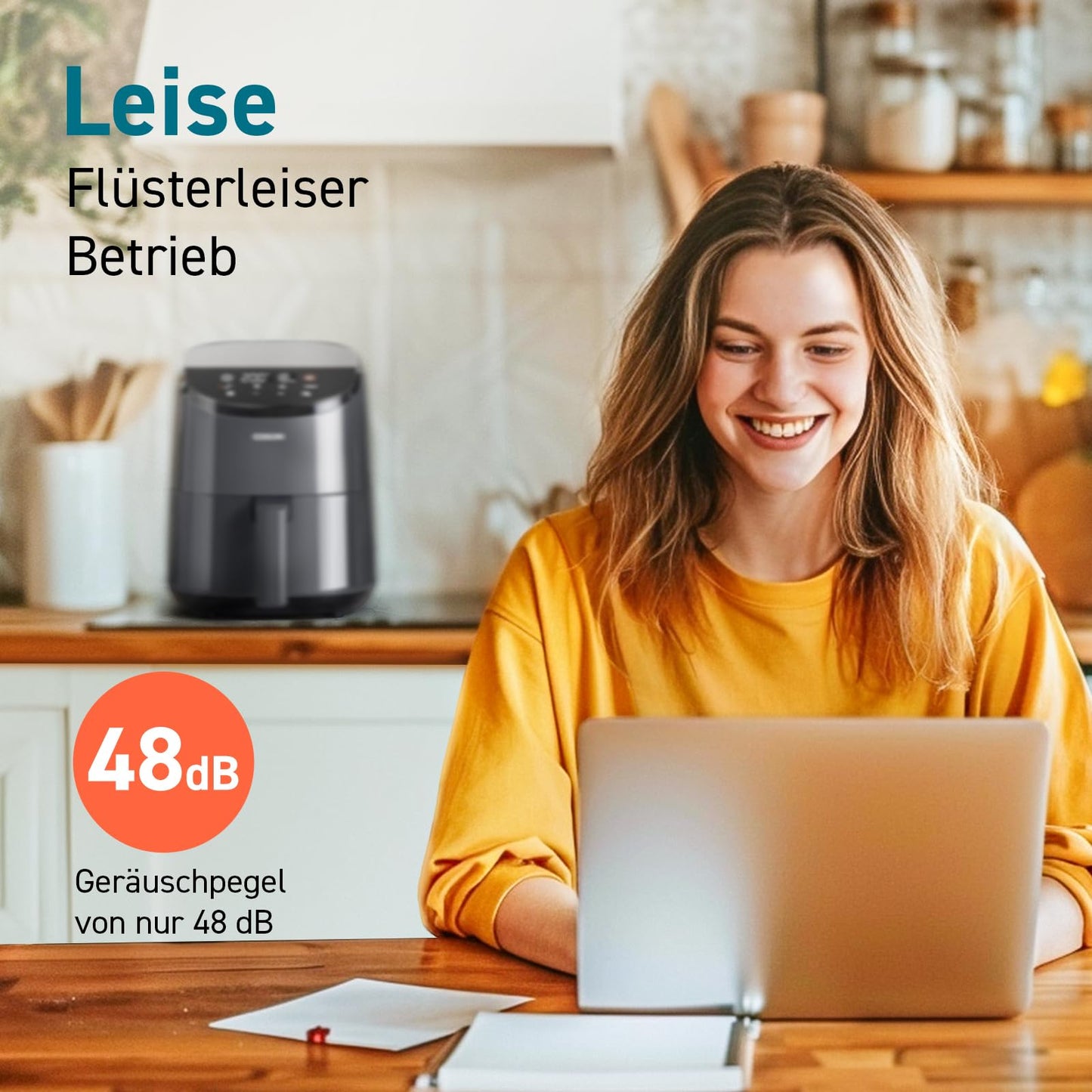 COSORI Mini Heißluftfritteuse 2L Schwarz