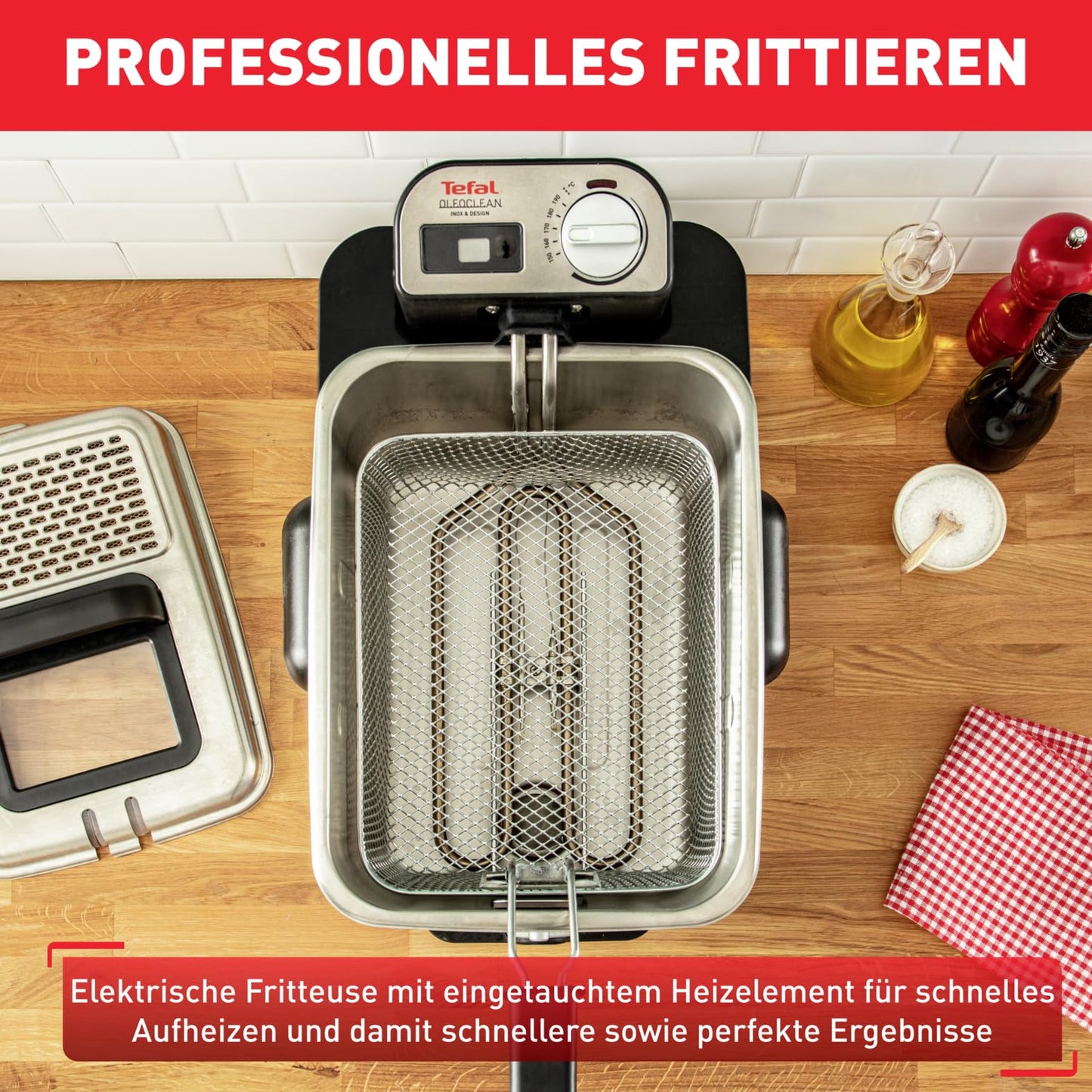 Tefal Oleoclean Pro Fritteuse 3.5L Edelstahl