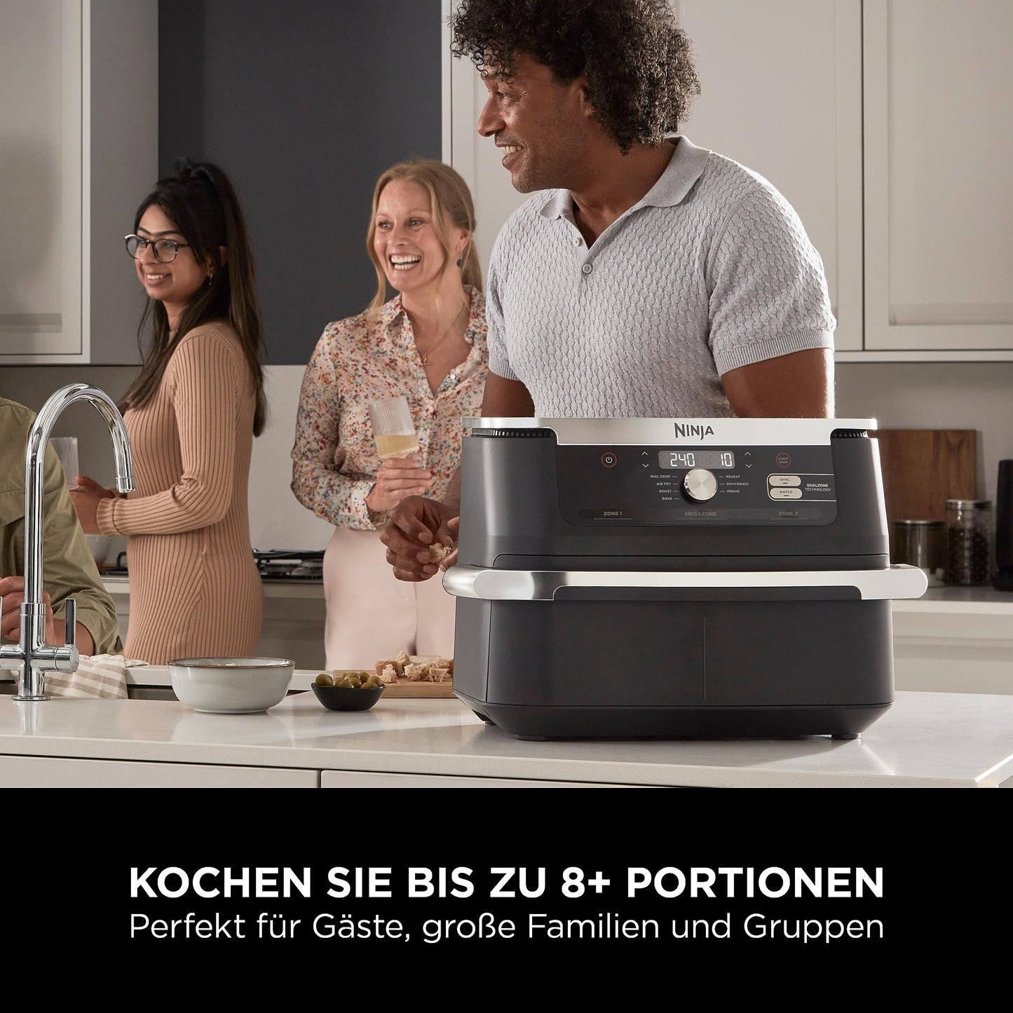 Ninja Heißluftfritteuse Dual Zone 10.4L Schwarz